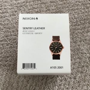 Nixon Sentry Leather Watch
